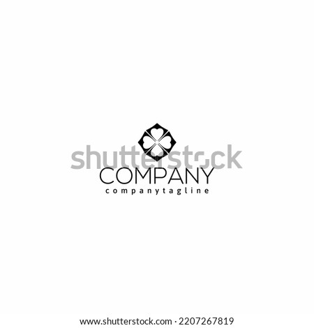 Logo template, leaves , clover, st Patrick, icon. Vector illustration