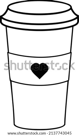 Coffee cup with heart clipart mug