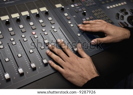 Studio mixing desk