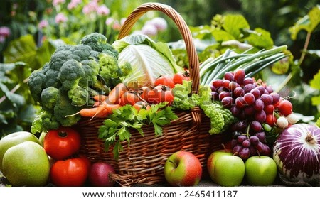 Image, Stock Photo Organic vegetables on a stall