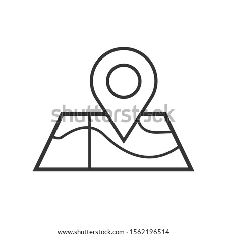 map icon isolated on white background. Simple style. Eps 10