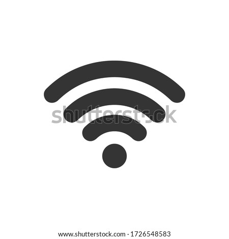 WIFI icon vector, wireless internet sign isolated on white background, flat style, vector illustration