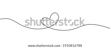 Heart sketch doodle, hand drawn heart. Vector illustration isolated on white background. Valentine's Day. Love Line