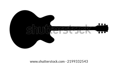 guitar silhouette on white background