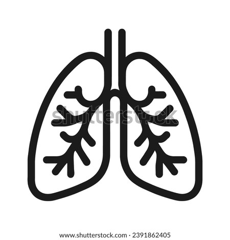 Lungs vector icon. Lungs of a healthy person. Vector illustration