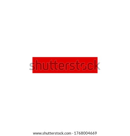 Red minus sign icon isolated on white background. EPS10 vector file