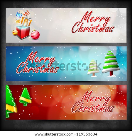 Website Header Or Banner For Merry Christmas Celebration. Eps 10. Stock Vector Illustration