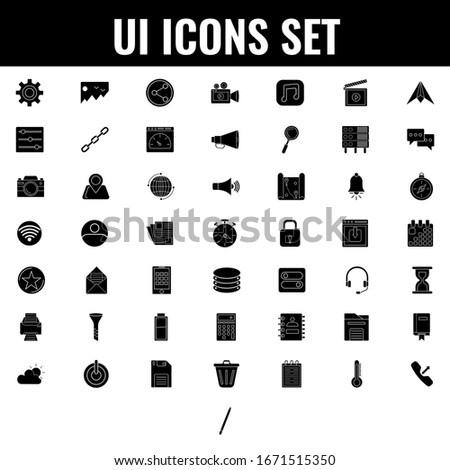 Out line icon set of User interface (Ui).