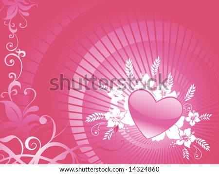 Banner Creative Heart And Swirls On Flourish Background Stock Vector ...