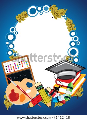 Abstract Education Background With Collection Of Education Supplies ...