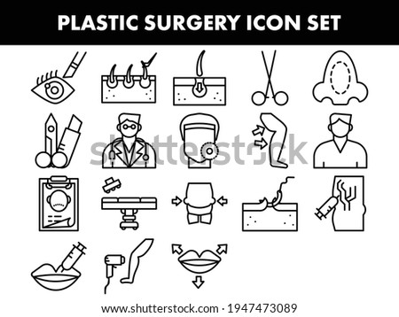 Isolated Plastic Surgery Icon In Linear Style.