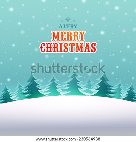 Beautiful Winter Nature View Background For Merry Christmas Celebration