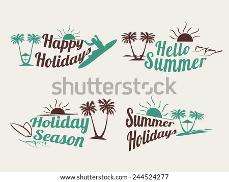 Poster or flyer for summer season holidays with nature view.