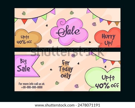 Social Media Sale Banner or Header Design in Two Options.