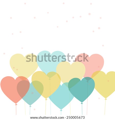 Colorful heart shape balloons for Happy Valentine\'s Day and other occasion celebration.