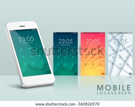 Modern Lock Screen UI, UX and GUI template layout in different patterns and colors for E-commerce, Responsive Website and Mobile Apps.
