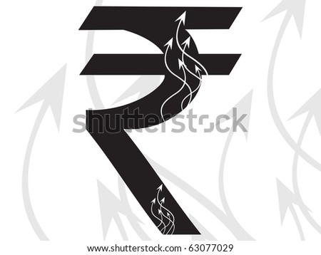 background with isolated indian rupee symbol,illustration