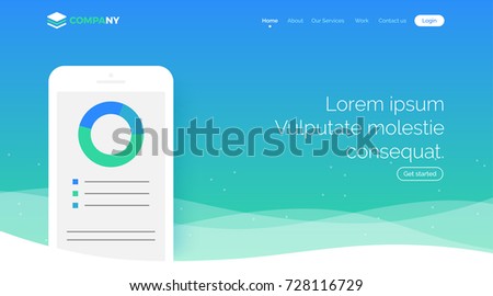 Website template for websites, or apps.