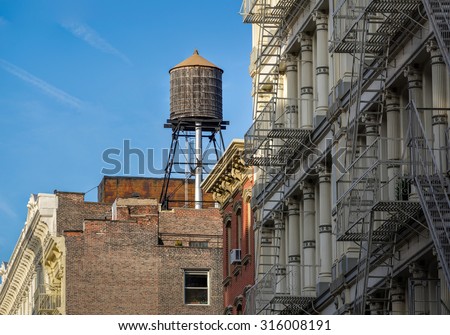 Similar – Image, Stock Photo New York Water Tanks