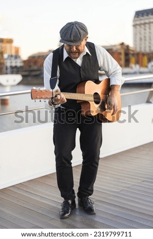 Similar – Image, Stock Photo Guitars in stand in side light