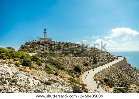 Similar – Foto Bild Blick vom Cap de Rep in Richtung Engolasters, man sieht auch die Stadt Encamp und Andorra La Vella, Andorra