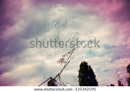 Similar – Image, Stock Photo Soap bubbles in Mauerpark