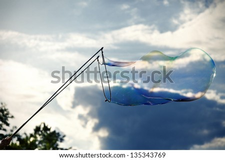 Similar – Image, Stock Photo Soap bubbles in Mauerpark