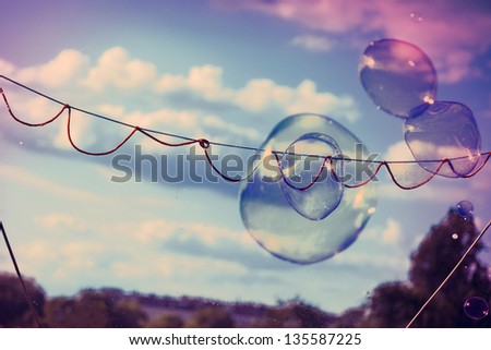 Image, Stock Photo Soap bubbles in Mauerpark