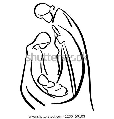 Black And White Clipart Nativity Scene | Free download on ClipArtMag