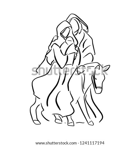 Black And White Clipart Nativity Scene | Free download on ClipArtMag