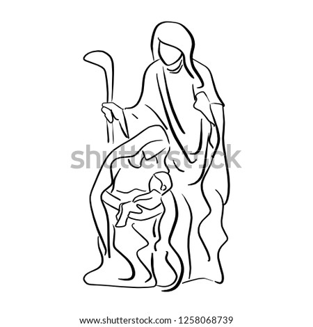 Black And White Clipart Nativity Scene | Free download on ClipArtMag