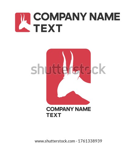 aiga logo with a red background. Sign for the protection of animals. Logo. Vector.