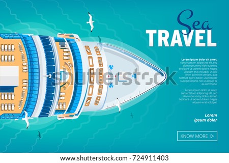 Cruise liner travel banner