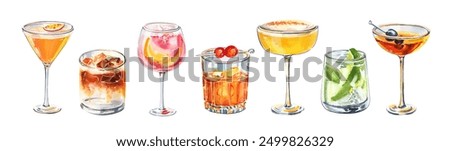 Similar – Image, Stock Photo Old fashioned cocktail on table in pub