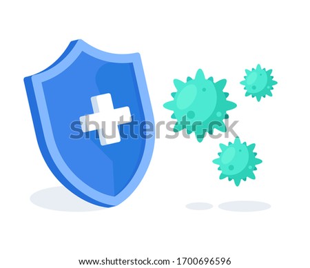 Shield protect from corona virus. Concept. 
