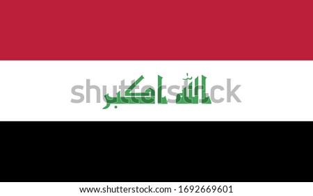 vector illustration of Iraq flag