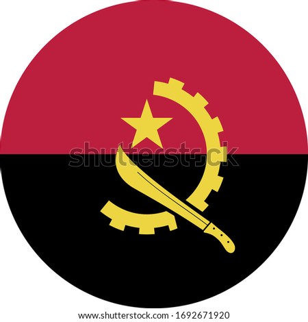 vector illustration of Angola flag