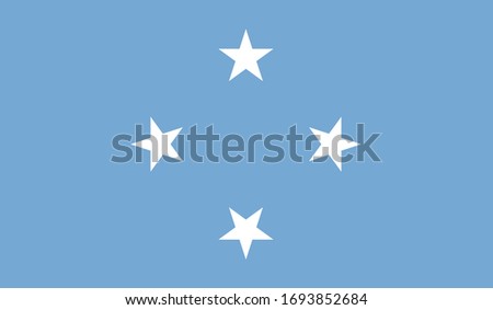 vector illustration of Micronesia flag