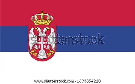 vector illustration of Serbia flag