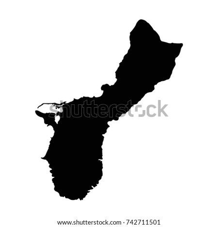 vector illustration of Guam map