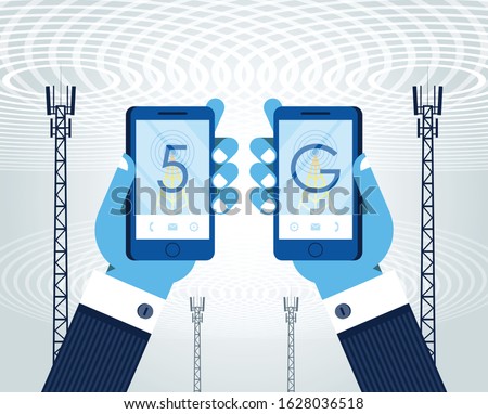 5G network concept_The word 