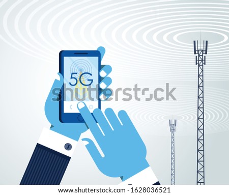 5G network concept_The word 