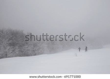 Image, Stock Photo Whiteout ! 2 Human being