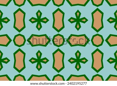 Seamless colorful geometric casual allover textile print block. Common geometric motif pattern classy background