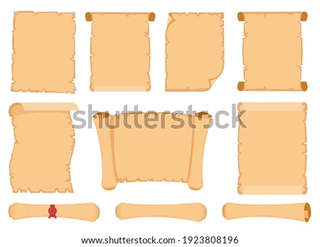 Papyrus scroll vector design illustration isolated on white background