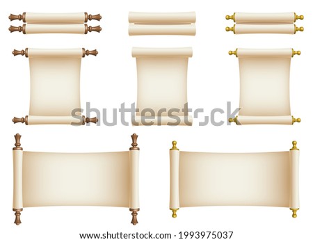 Paper scroll vector design illustration isolated on white background