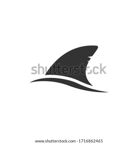 Shark fin symbol vector illustration isolated on white background