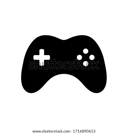 Joystick vector icon. Game console symbol. Vector illustration isolated on white background. 