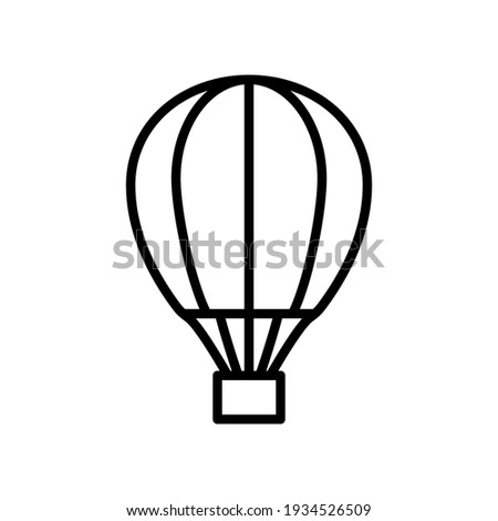 Air balloon line icon. Travel outline symbol. Vector isolated on white