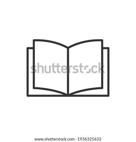 Book line icon. Open page outline. Education symbol. Reading concept. Vector illustration isolated on white